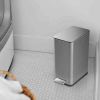 2.6 Gallon Slim Rectangular Stainless Steel Kitchen Bathroom Step Trash Can